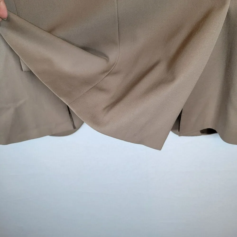 Ermengildo Zegna Mens Button Pocket Wool Blazer Size 42 Brown Career Sports Coat